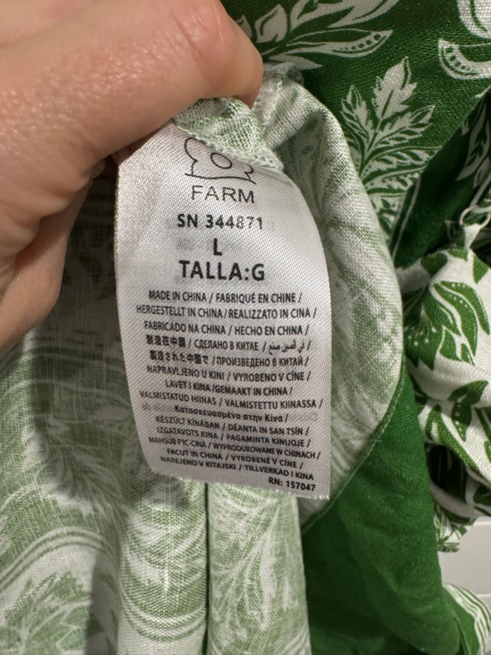 Farm Rio green delicate tapestry linen drop waist midi dress - Picture 11 of 12